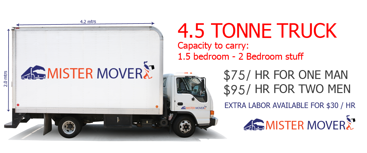 4.5 tonne truck | Mister Mover | Removalist