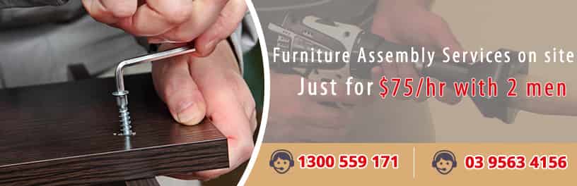 Furniture assembly services for home and office furniture and equipment across Melbourne